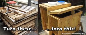 Turn some old junk pallets into a compact fish tank
