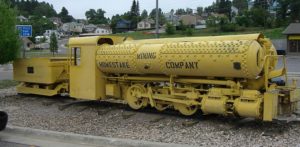 A locomotive powered by compressed air.