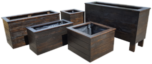 Dark Planter boxes matching set