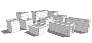 3D planter box design plans schematics